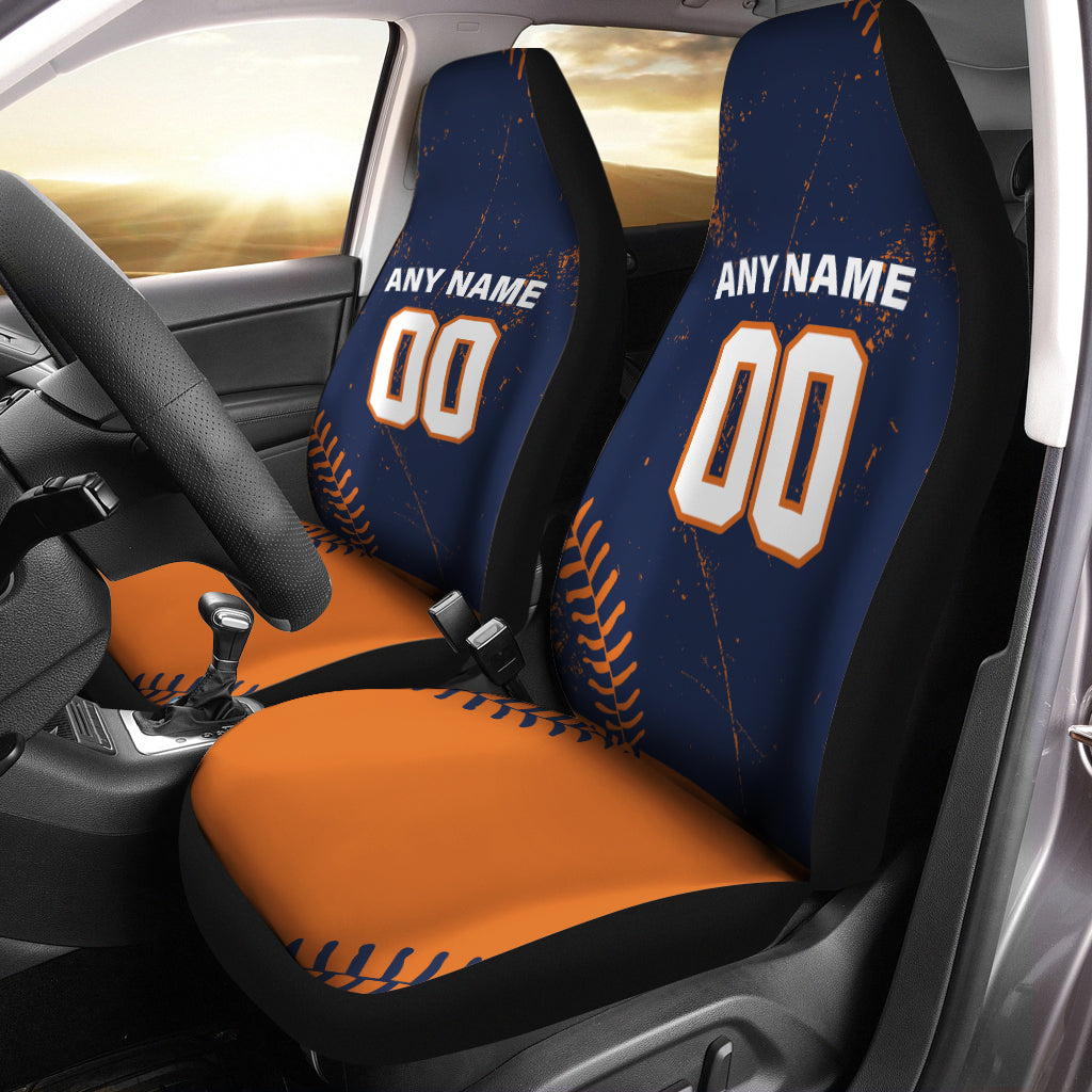 Custom Car Seat Covers Houston Jersey Personalized Baseball Car Seat Covers for Men Women