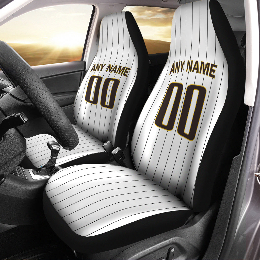 Custom Car Seat Covers San Diego Jersey Personalized Baseball Car Seat Covers for Men Women