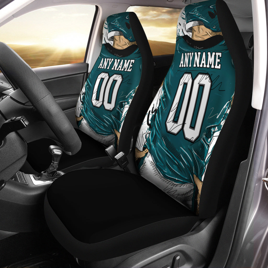 Custom Car Seat Covers Philadelphia Jersey Personalized Football Car Seat Covers for Men Women