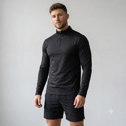 Men's UV Protection Half-Zip Long Sleeve Shirt – Quick-Dry Breathable Outdoor Performance Top