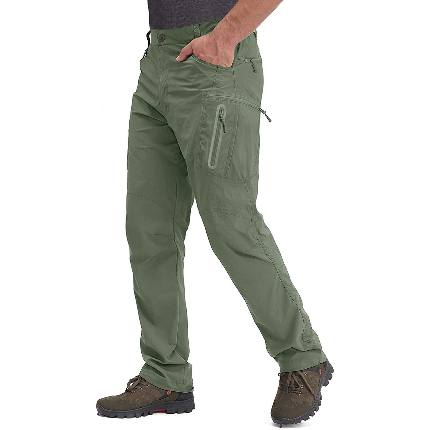 Men's Lightweight Outdoor Cargo Pants – Quick-Dry Multi-Pocket Utility Trousers