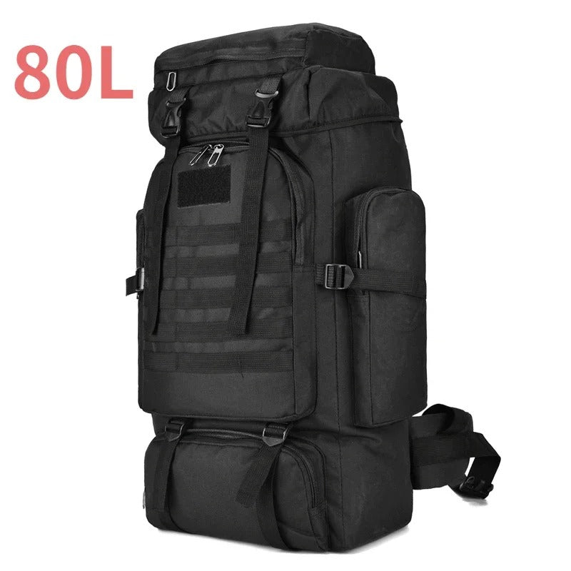 80L/100L Tactical Hiking Backpack – Large Capacity Oxford Mountaineering Backpack for Camping, Trekking & Travel