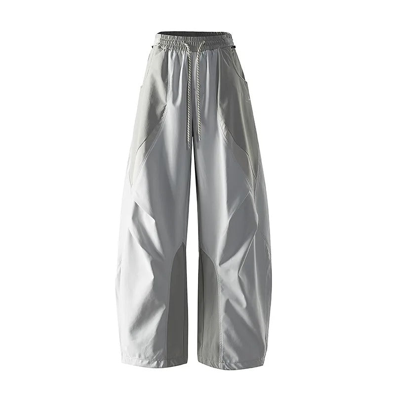 Unisex Wide Leg Cargo Pants – Lightweight Quick-Dry Baggy Techwear Trousers