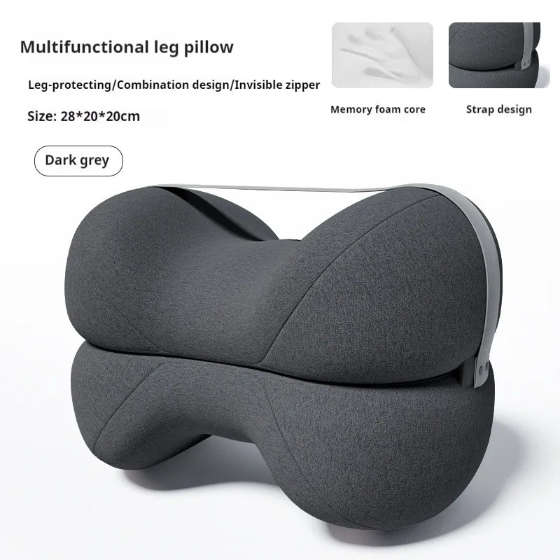 Contoured Leg Knee Pillow – Cooling Memory Foam Support Cushion for Side Sleeping and Rest
