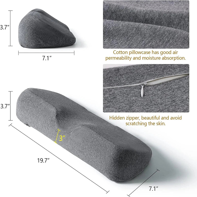 Memory Foam Cervical Pillow – Ergonomic Contour Bed Pillow for Side and Back Sleeping