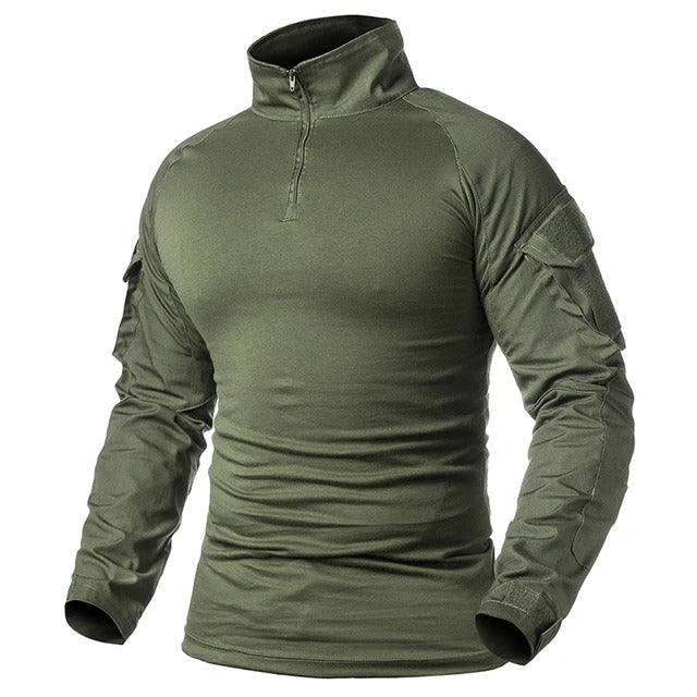 Men’s Long Sleeve Camouflage Performance Shirt – Outdoor Utility Training Top