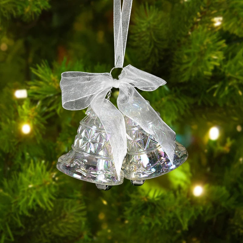 Xmas Tree Transparent Snowflake Hanging Ornaments – Acrylic Pendant Christmas Decoration for Home 2025 Navidad Gifts New Year 2026
