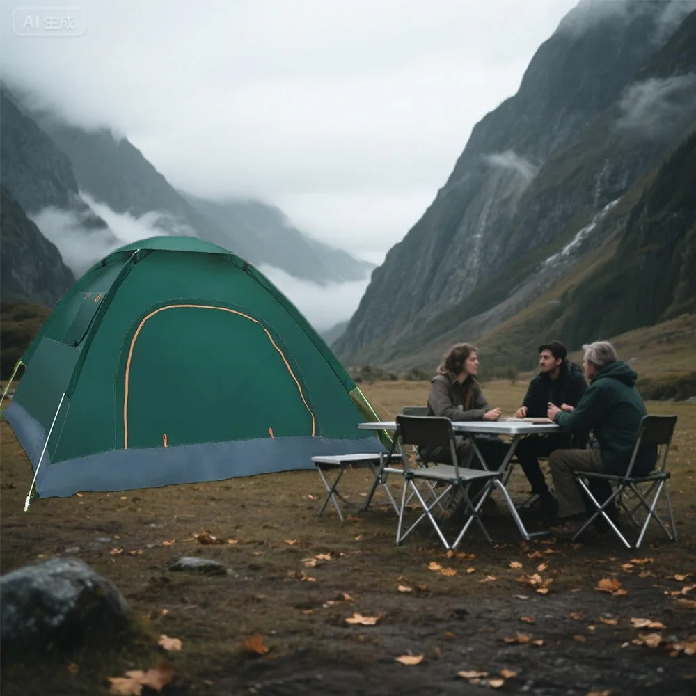 2–3 Person Pop-Up Camping Tent – Waterproof Instant Setup Outdoor Shelter with UV Protection