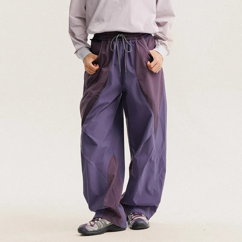Unisex Wide Leg Cargo Pants – Lightweight Quick-Dry Baggy Techwear Trousers