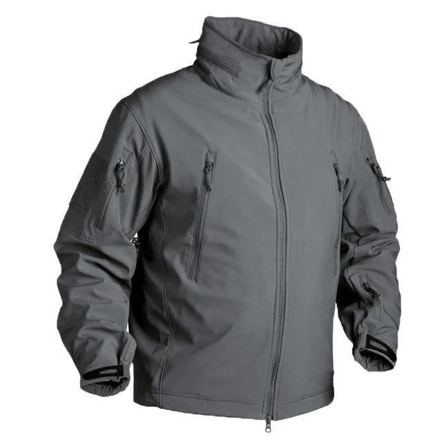 Men’s Softshell Tactical Fleece Jacket – Full-Zip Outdoor Utility Coat