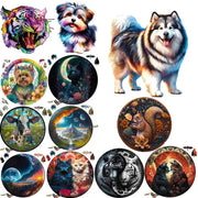 Set 2 Unique Wooden Animal Jigsaw Puzzle, Wooden Jigsaw Puzzle, Mindfulness & Educational Animals Game for All Ages, Unique Sustainable, Wildlife Gift, Christmas gift Idea C190