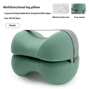 Contoured Leg Knee Pillow – Cooling Memory Foam Support Cushion for Side Sleeping and Rest