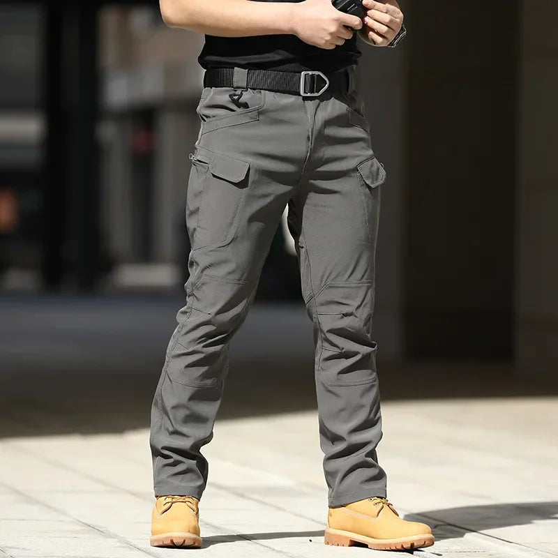 Men’s Stretch Cotton Cargo Pants – Multi-Pocket Outdoor Tactical Hiking Trousers