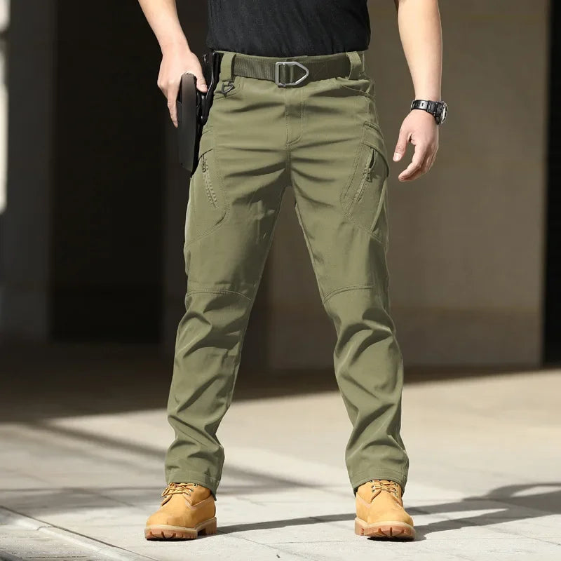 Men’s Stretch Cotton Cargo Pants – Multi-Pocket Outdoor Tactical Hiking Trousers