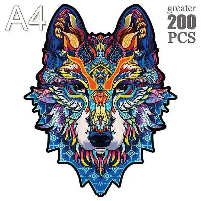 Set 2 Unique Wooden Animal Jigsaw Puzzle, Animal Shape, Wooden Jigsaw Puzzle, Mindfulness & Educational Animals Game for All Ages, Unique Sustainable, Wildlife Gift, Christmas gift Idea C179