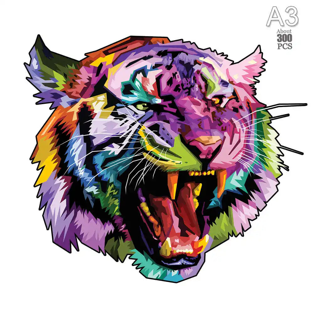 Set 2 Unique Wooden Animal Jigsaw Puzzle, Wooden Jigsaw Puzzle, Mindfulness & Educational Animals Game for All Ages, Unique Sustainable, Wildlife Gift, Christmas gift Idea C190