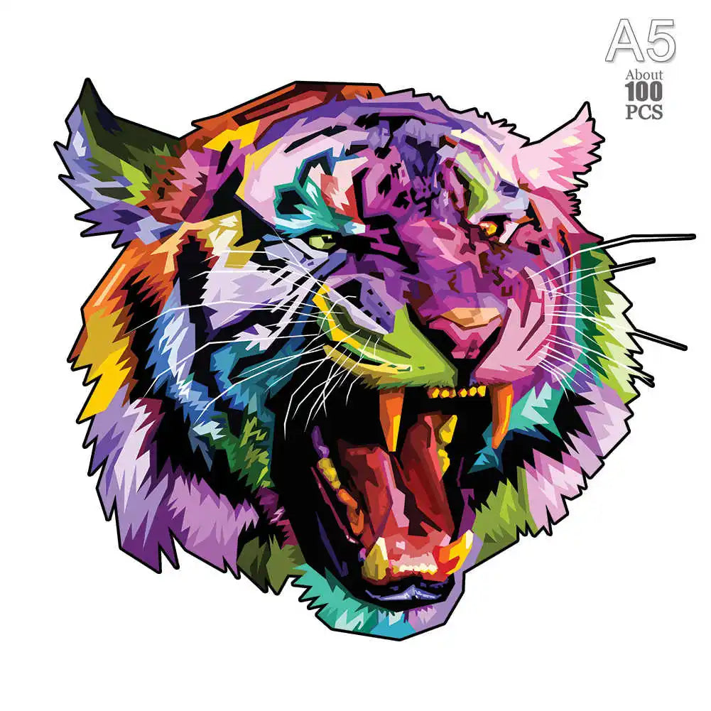 Set 2 Unique Wooden Animal Jigsaw Puzzle, Wooden Jigsaw Puzzle, Mindfulness & Educational Animals Game for All Ages, Unique Sustainable, Wildlife Gift, Christmas gift Idea C190