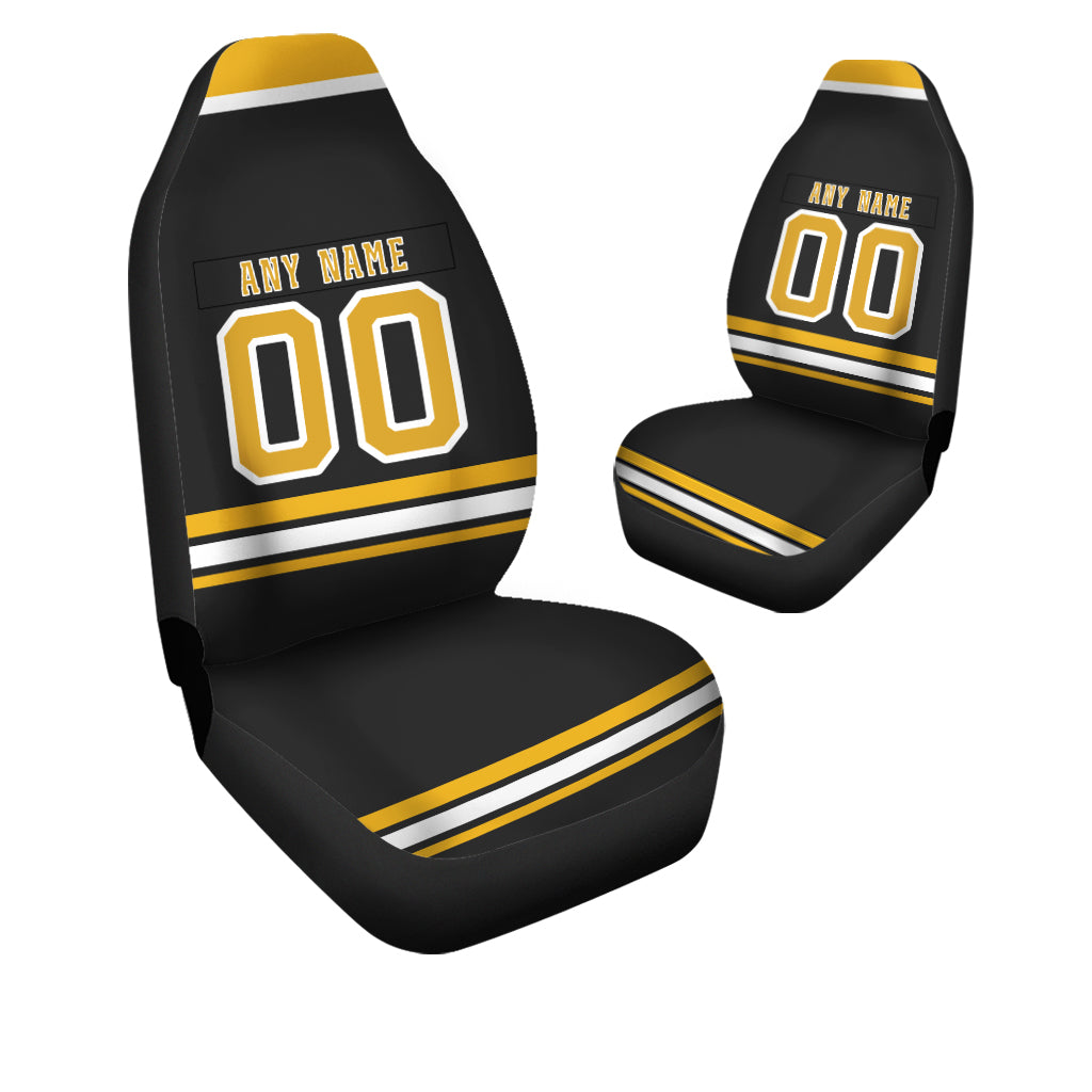 Custom Car Seat Covers Boston Jersey Personalized Ice Hockey Car Seat Covers for Boys Girls Men Women