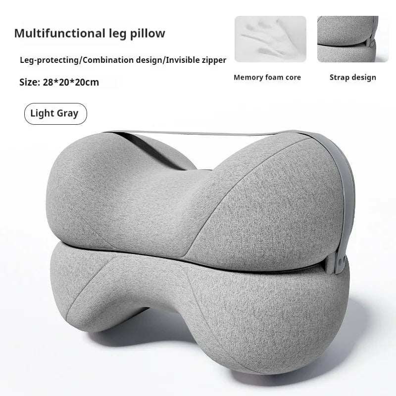 Contoured Leg Knee Pillow – Cooling Memory Foam Support Cushion for Side Sleeping and Rest