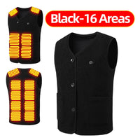 Thumbnail for 16 Spots Heated Vest USB Jacket Heated Winter Electric Heater Jacket Thermal Vest Body Warmer Coat C3