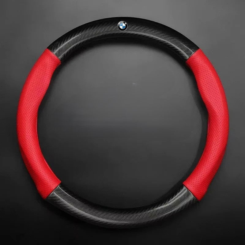 Carbon Fiber Leather Car Steering Wheel Cover - Universal Fit for Car Series