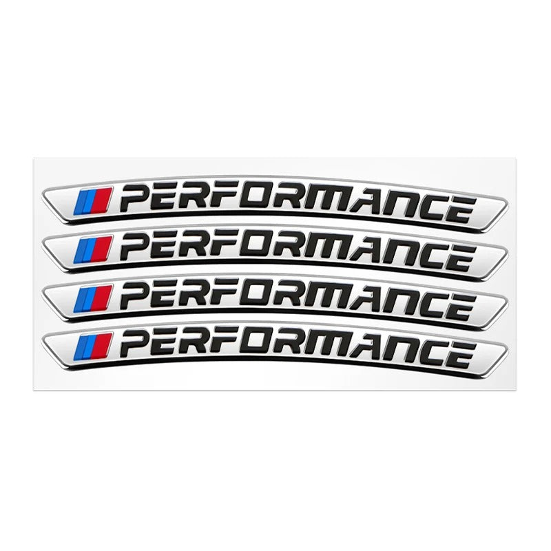 4Pcs Aluminum Car Wheel Hub Rim Stickers – Waterproof & Durable Decoration