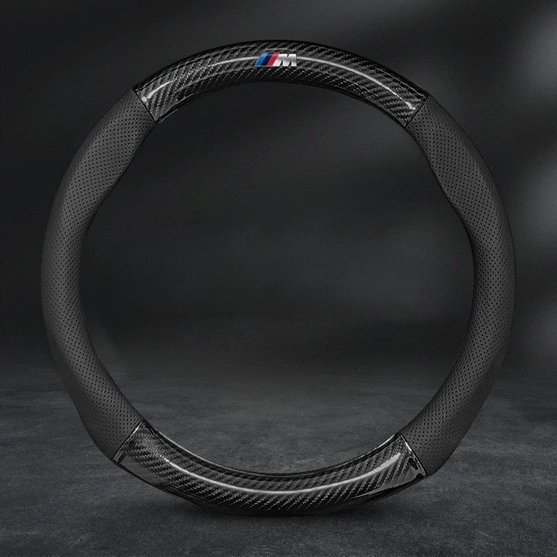 Carbon Fiber Leather Car Steering Wheel Cover - Universal Fit for Car Series