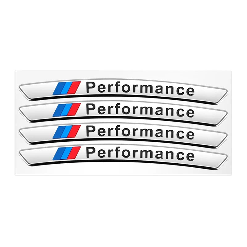 4Pcs Aluminum Car Wheel Hub Rim Stickers – Waterproof & Durable Decoration