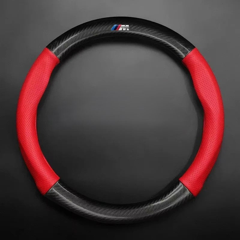 Carbon Fiber Leather Car Steering Wheel Cover - Universal Fit for Car Series