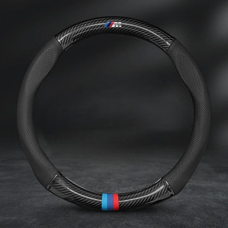 Carbon Fiber Leather Car Steering Wheel Cover - Universal Fit for Car Series