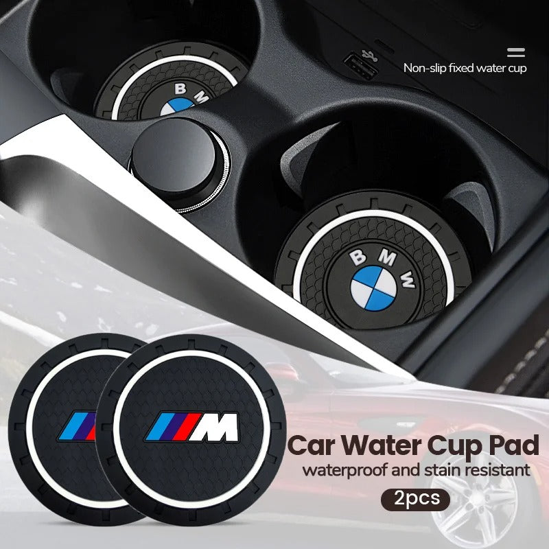 2Pcs Silicone Car Cup Coaster Pads - Anti-Slip and Noise-Proof Auto Accessories