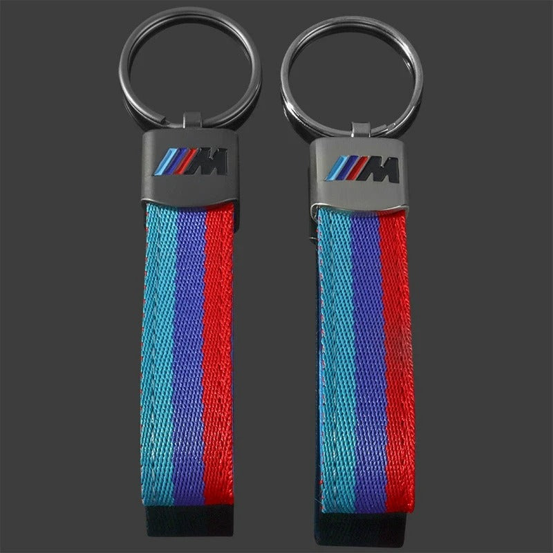 Luxury Nylon Braided Car Keychain – Durable & Stylish Key Holder