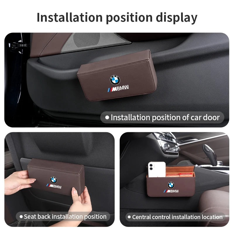 Square Leather Storage Box for Car - Premium Car Accessories