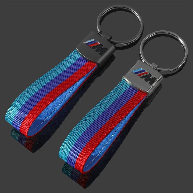 Luxury Nylon Braided Car Keychain – Durable & Stylish Key Holder