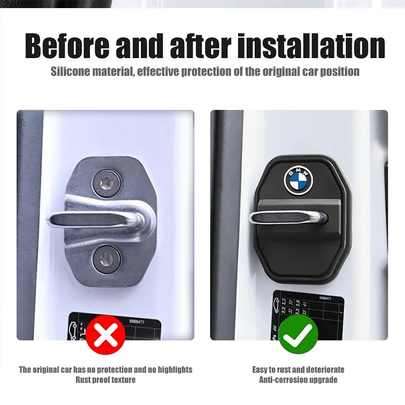 Universal Car Door Lock Protective Cover – Silicone Mute Damping Cushion