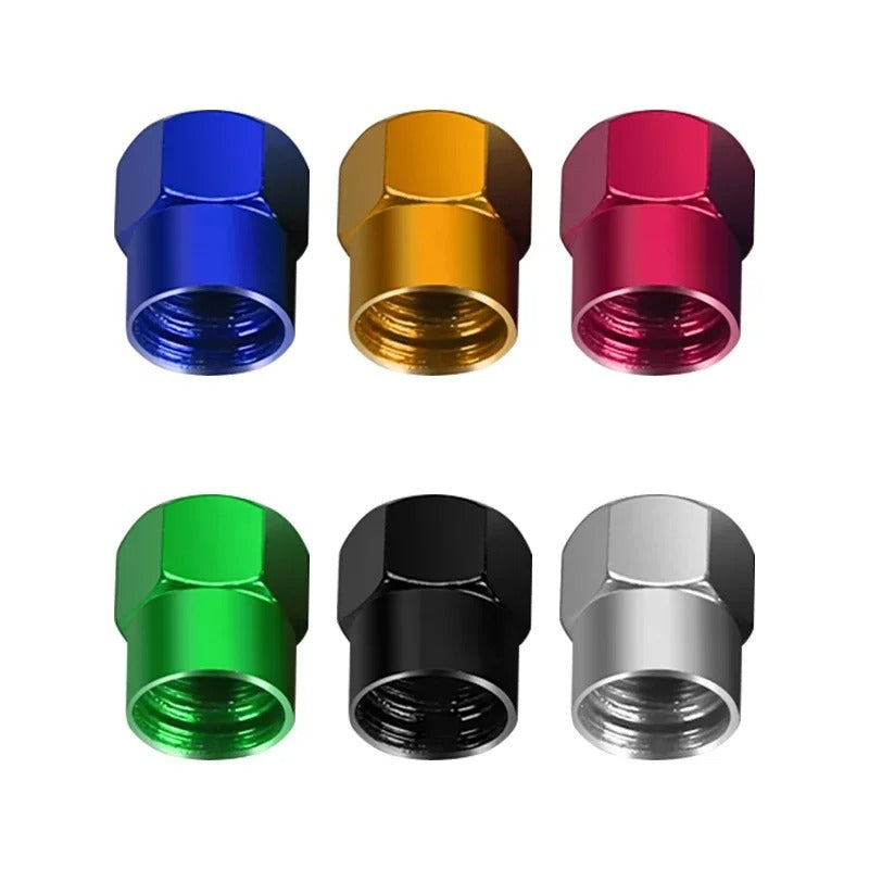 4pcs Metal Tire Valve Caps - Universal Decorative Wheel Accessories