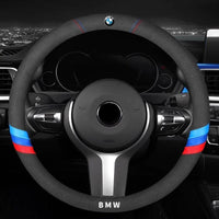 Thumbnail for Suede Car Steering Wheel Cover - Non-Slip, Breathable, Wear-Resistant, 38cm