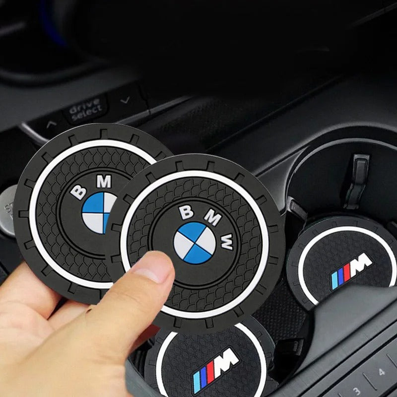 2Pcs Silicone Car Cup Coaster Pads - Anti-Slip and Noise-Proof Auto Accessories