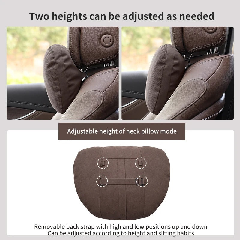 Car Headrest Neck Support & Lumbar Cushion - Soft Neck Pillow for Car