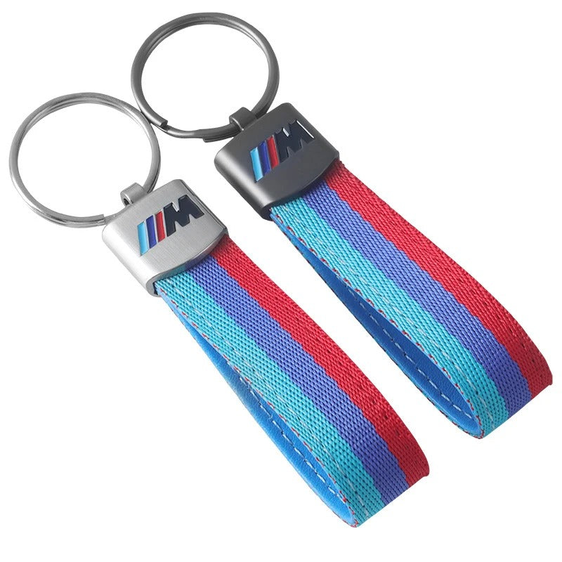 Luxury Nylon Braided Car Keychain – Durable & Stylish Key Holder