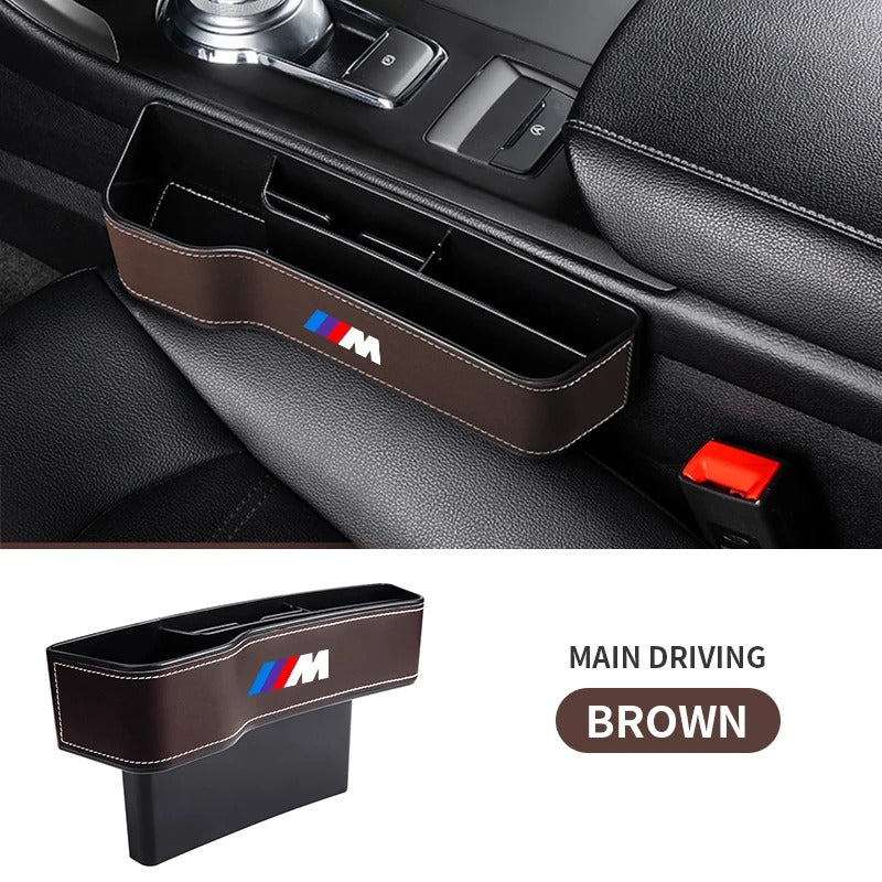 Car Leather Cup Holder Seat Organizer - Multifunctional Storage Box for Car