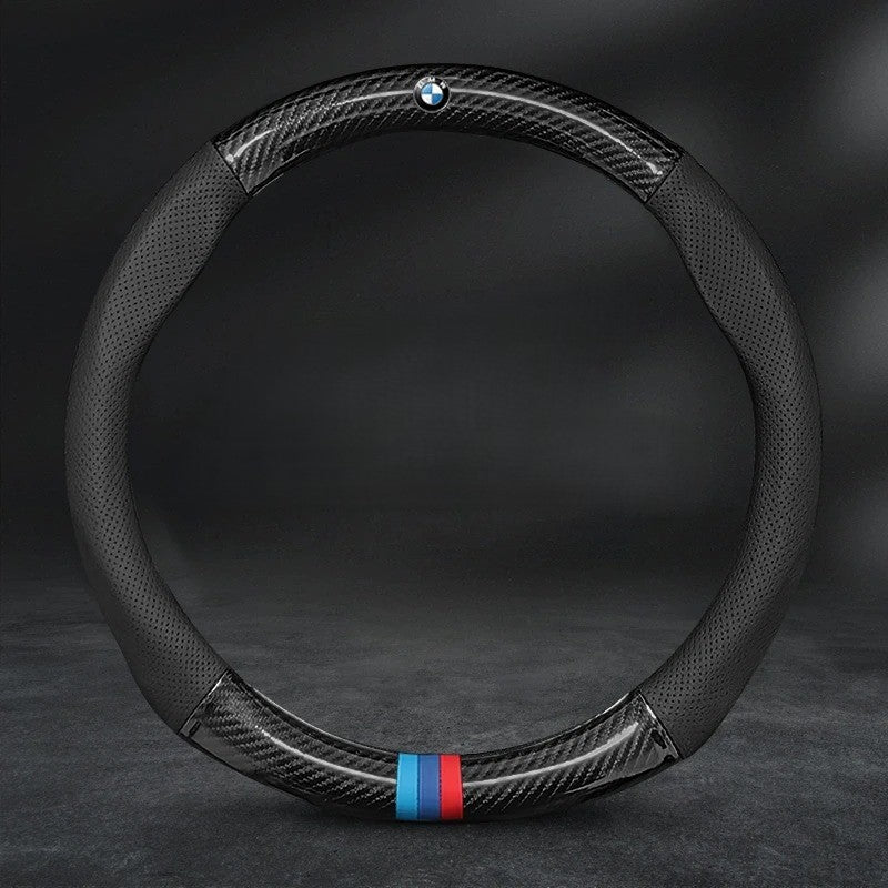 Carbon Fiber Leather Car Steering Wheel Cover - Universal Fit for Car Series