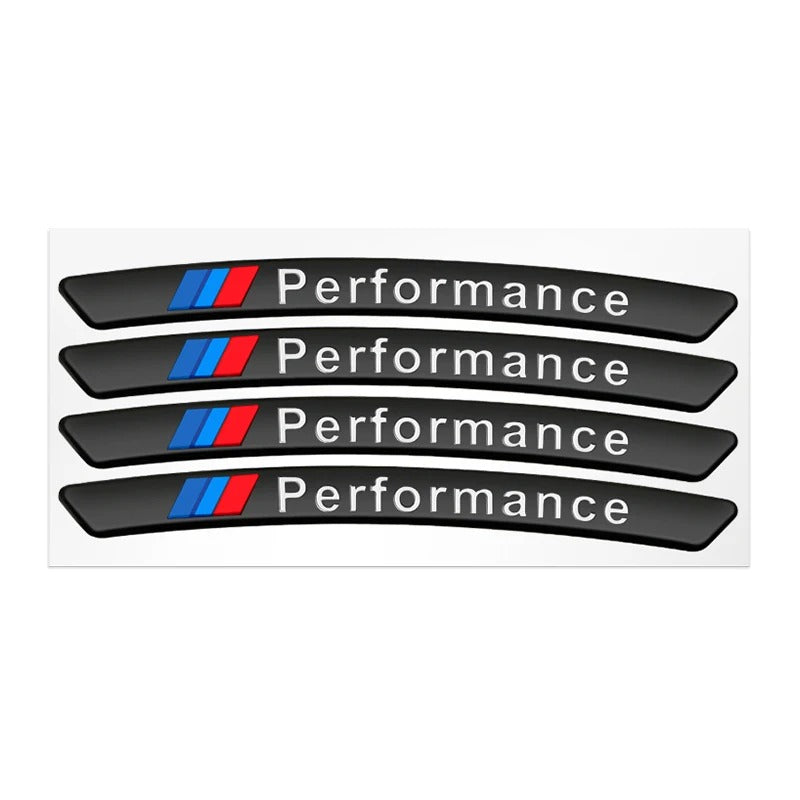 4Pcs Aluminum Car Wheel Hub Rim Stickers – Waterproof & Durable Decoration