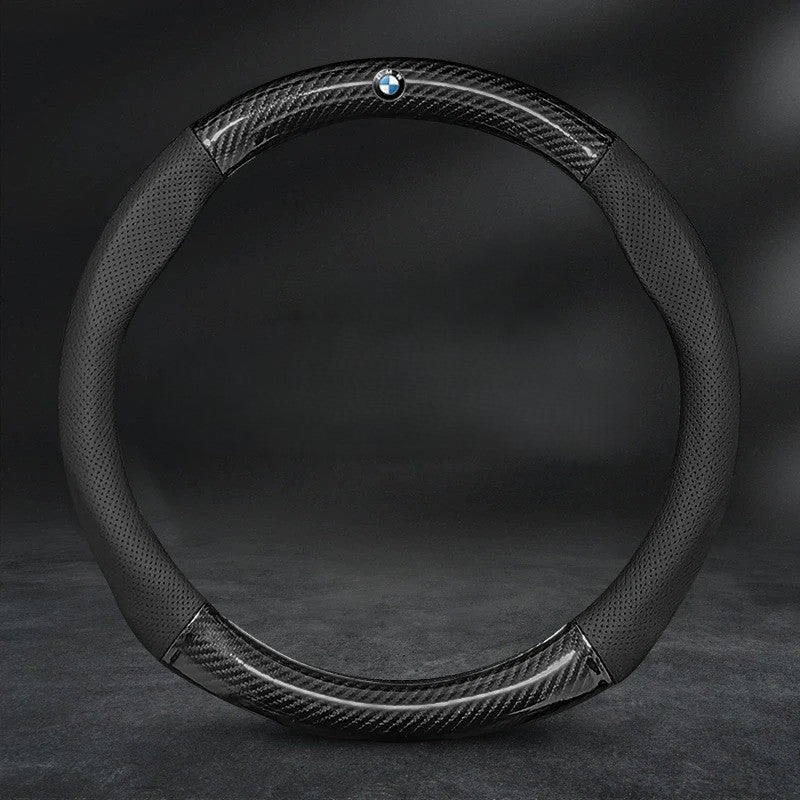 Carbon Fiber Leather Car Steering Wheel Cover - Universal Fit for Car Series
