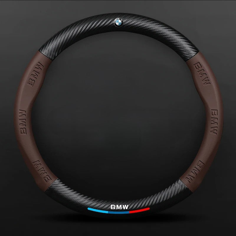 Anti-Slip Leather Steering Wheel Cover for Car - Universal Fit
