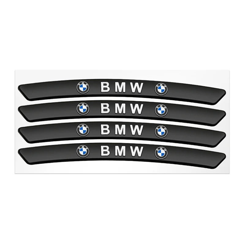 4Pcs Aluminum Car Wheel Hub Rim Stickers – Waterproof & Durable Decoration