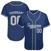 Custom Royal White-Light Blue Authentic  Baseball Jersey