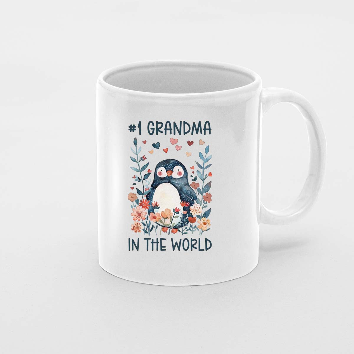 Grandma Mug, Grandma Gift For Grandma Birthday Gift Personalized Grandma Coffee Cup, Mothers Day Gift From Granddaughter Grandson, A Penguins Nana