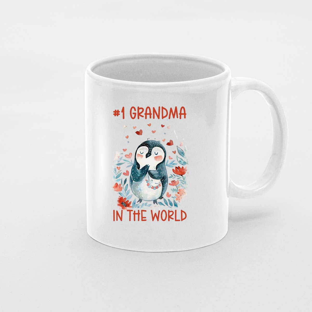 Grandma Mug, Grandma Gift For Grandma Birthday Gift Personalized Grandma Coffee Cup, Mothers Day Gift From Granddaughter Grandson, A Penguins Nana 01