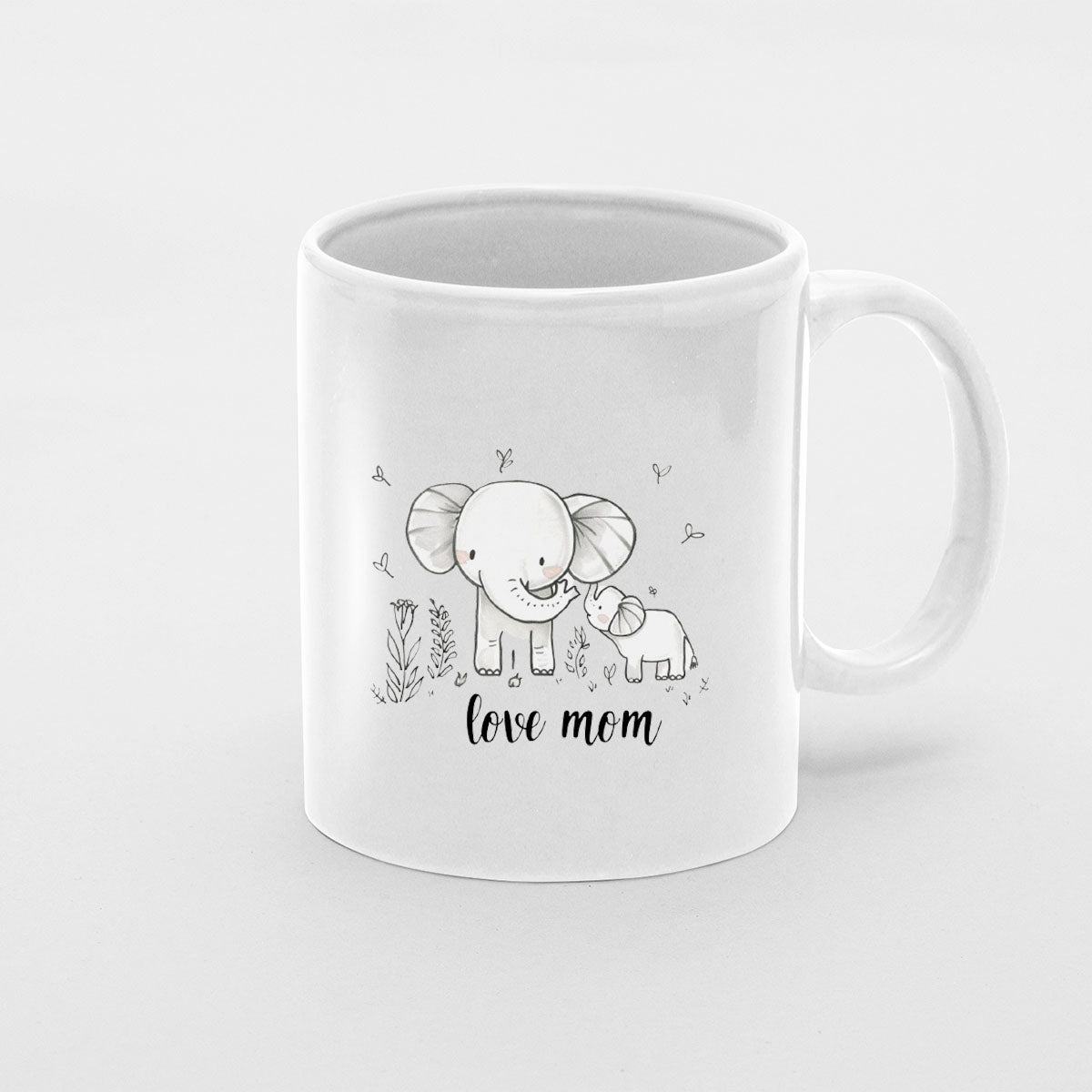 Elephant Mom, Mom Birthday Gift For Mom Gift, Mothers Day Gift From Daughter Son Kids, Mom Mug, Mom Coffee Mug, Mommy Funny Christmas Stick Personalized